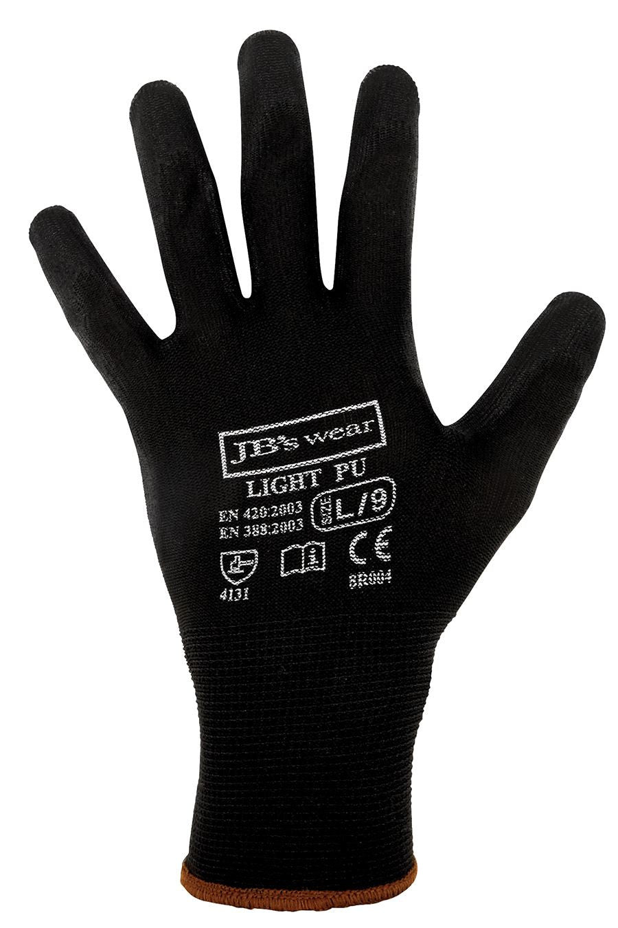 JB's Wear Black Light PU Glove 12 Pack (8R004)