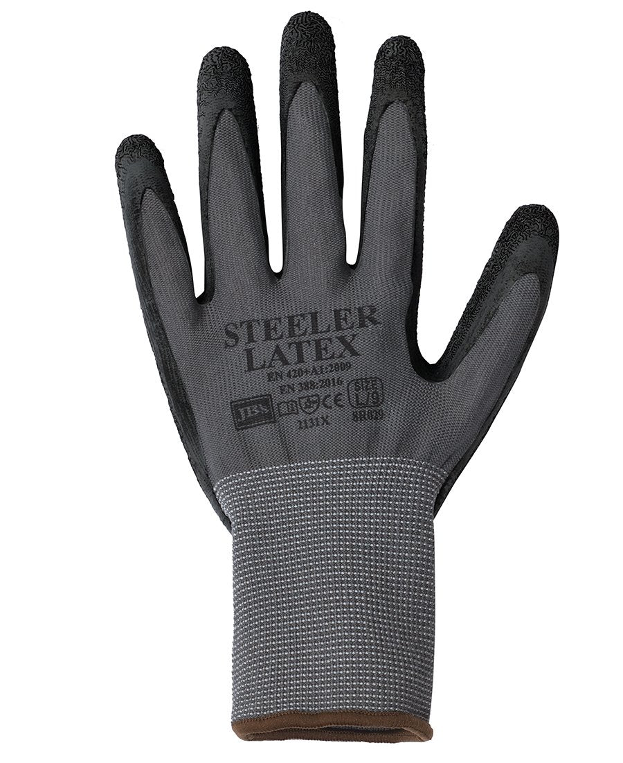 JB's Wear Steeler Crinkle Latex Glove 12 Pack (8R029)