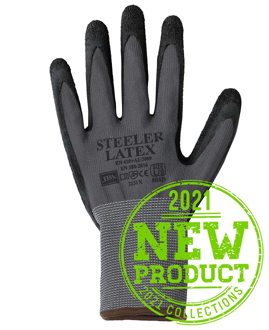 JB's Wear Steeler Crinkle Latex Glove 12 Pack (8R029)