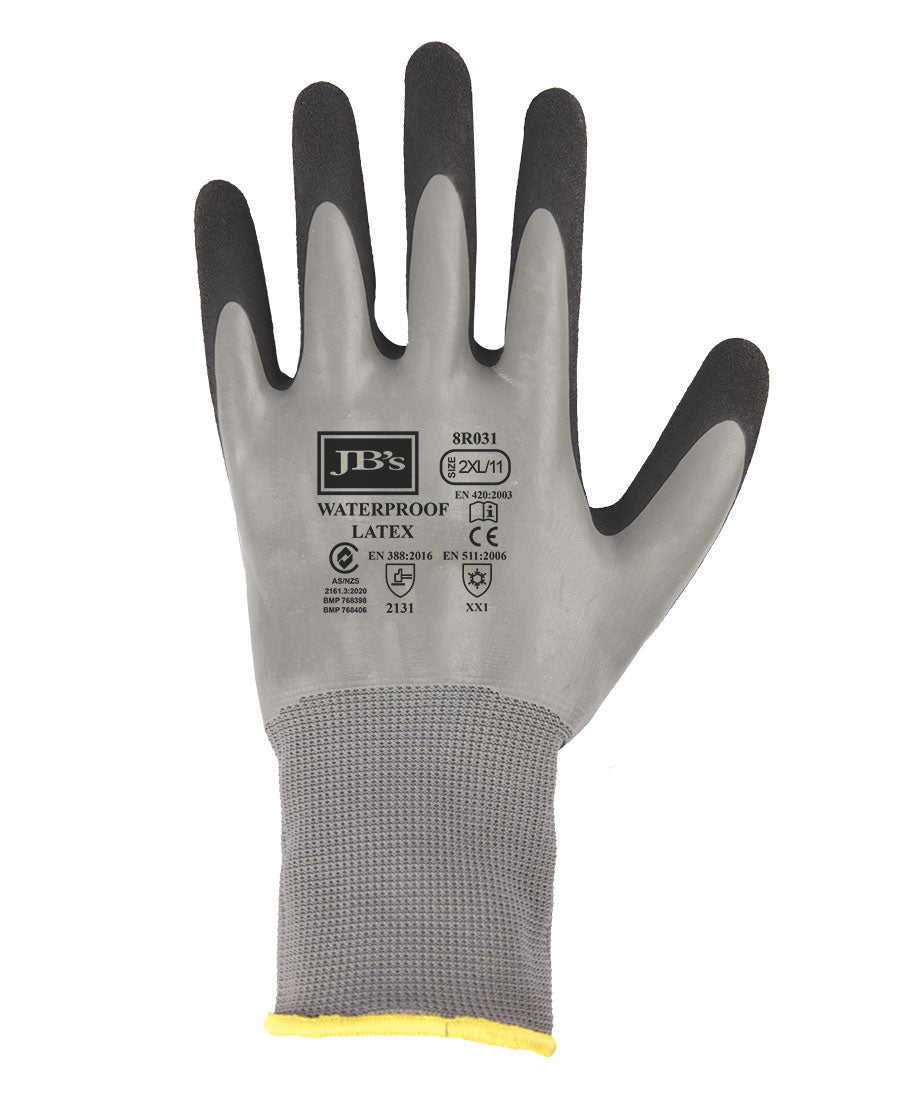JB's Wear Waterproof Double Latex Coated Glove 5 Pack (8R031)