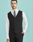 Biz Corporate Mens Peaked Vest with Knitted Back (90111)