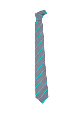 Biz Corporate Mens Single Contrast Stripe Tie (99102)-Clearance