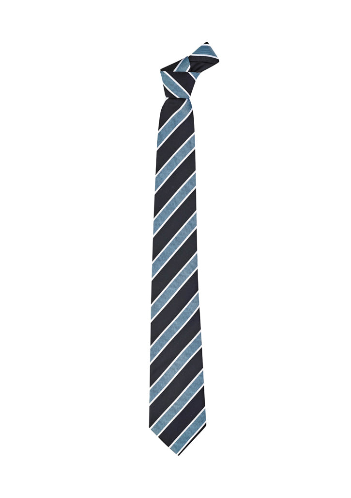 Biz Corporate Mens Wide Contrast Stripe Tie (99103)-Clearance