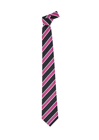 Biz Corporate Mens Wide Contrast Stripe Tie (99103)-Clearance