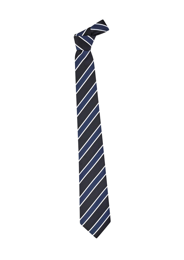 Biz Corporate Mens Wide Contrast Stripe Tie (99103)-Clearance