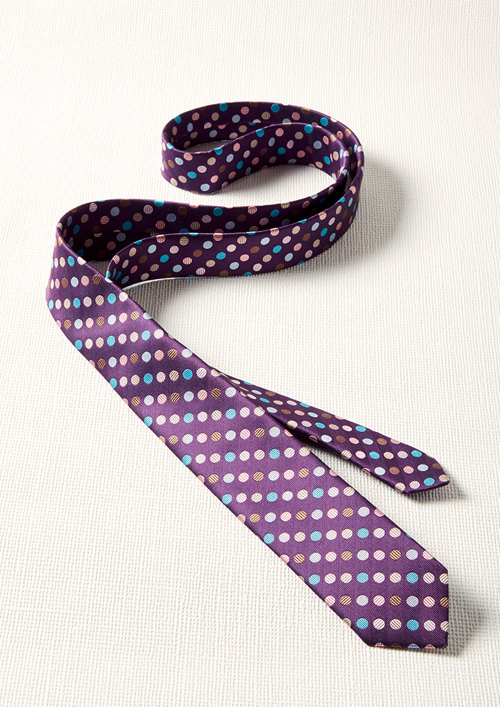Biz Corporate Mens Multi Spot Tie (99105)-Clearance
