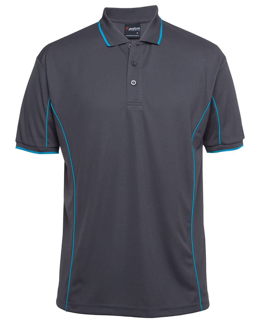 JB's Wear Adults Podium Short Sleeve Piping Polo 3rd (7PIP)
