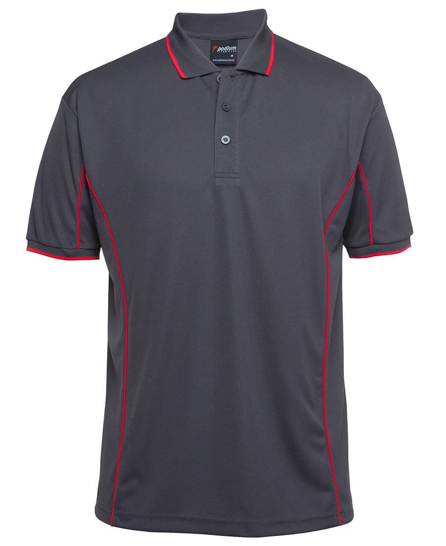 JB's Wear Adults Podium Short Sleeve Piping Polo 3rd (7PIP)
