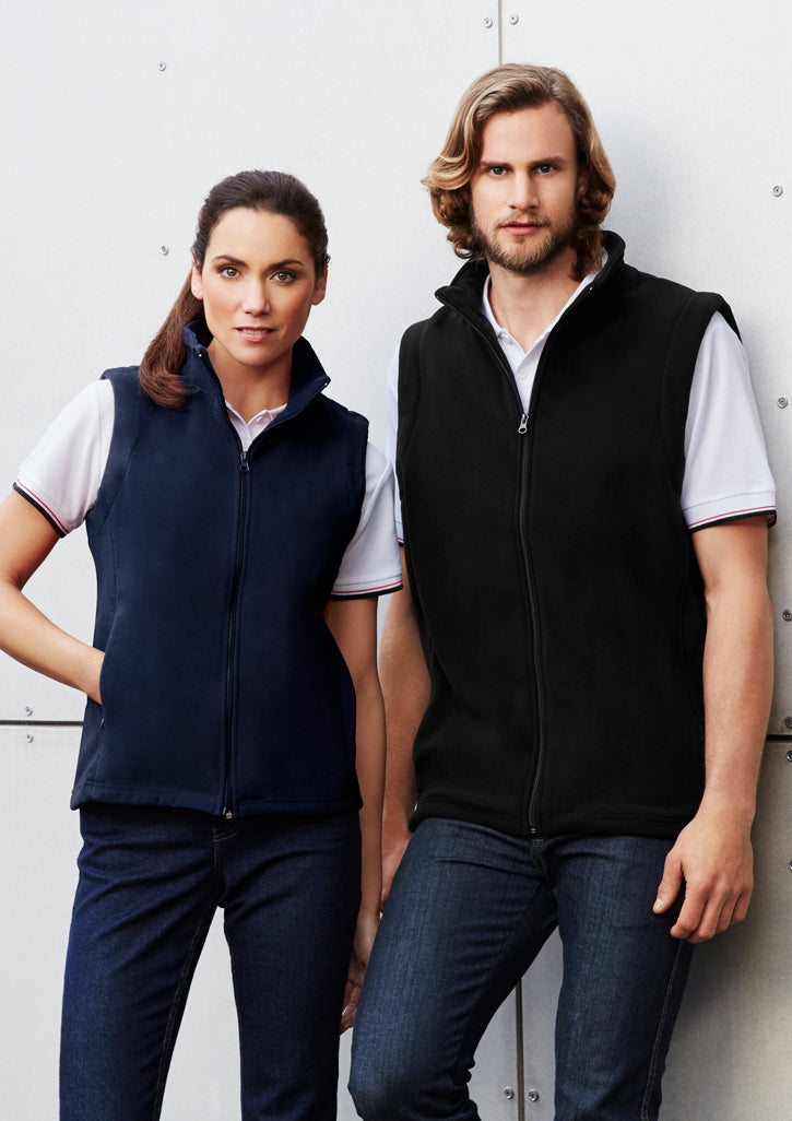 Biz Collection Mens Plain Micro Fleece Vest (F233MN)