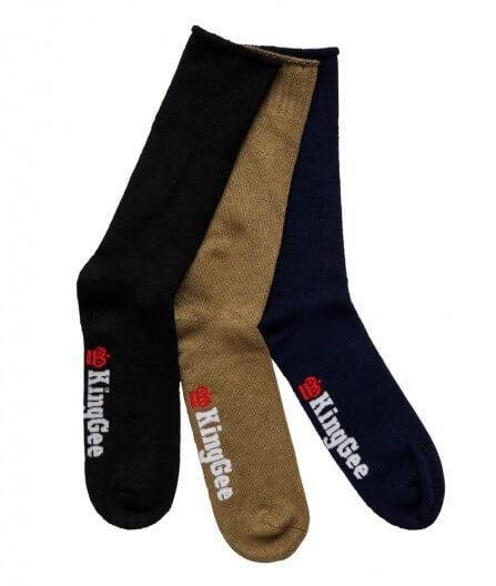 King Gee Men's Bamboo Work Sock 3 pack (K09271)