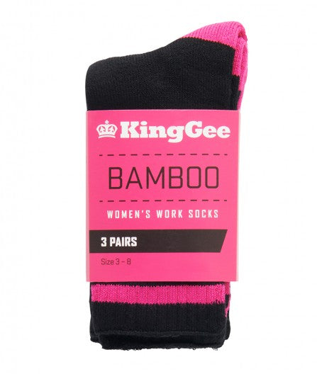 King Gee Women's Bamboo Sock 3 Pack (K49015)