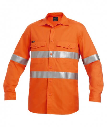 King Gee Workcool 2 Hi-Vis Reflective Shirt Long Sleeve (K54890)