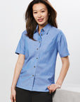 Biz Collection Womens Chambray Short Sleeve Shirt (LB6200)