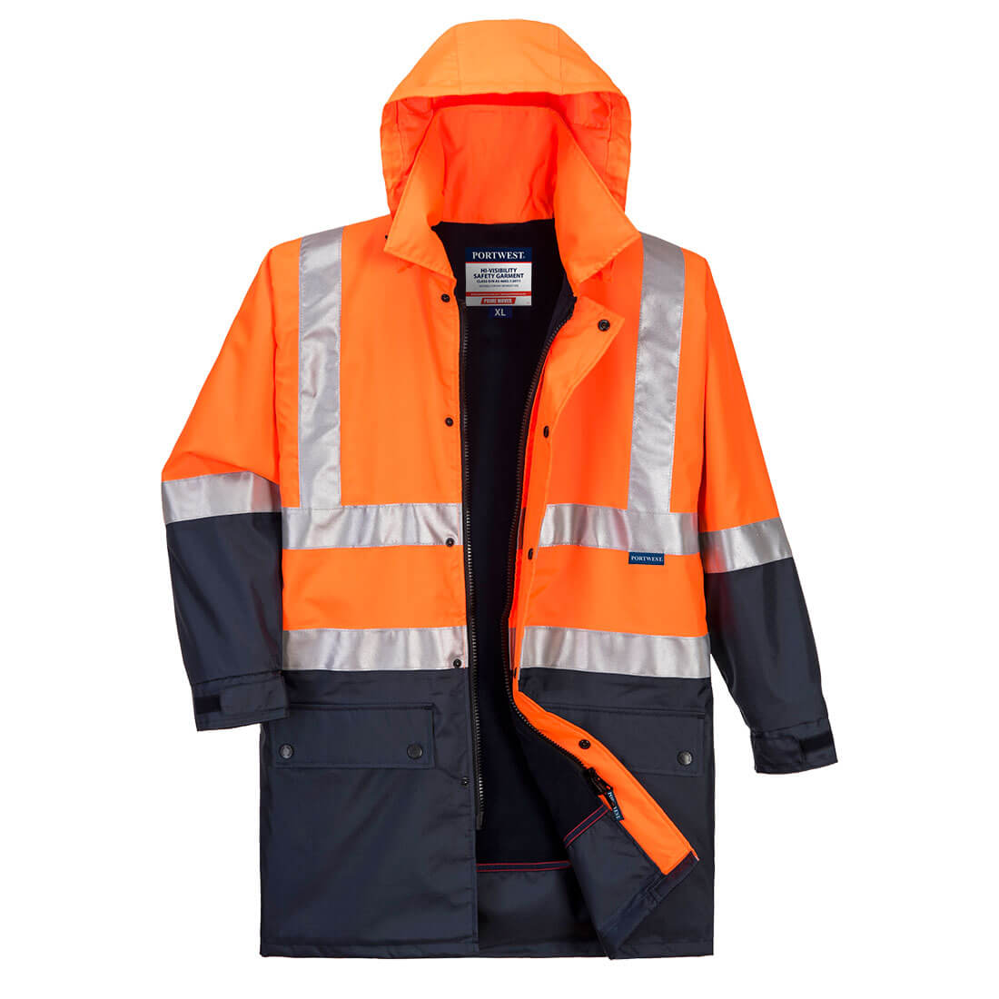 Portwest Fleece Lined Rain Jacket with Tape (MJ208)