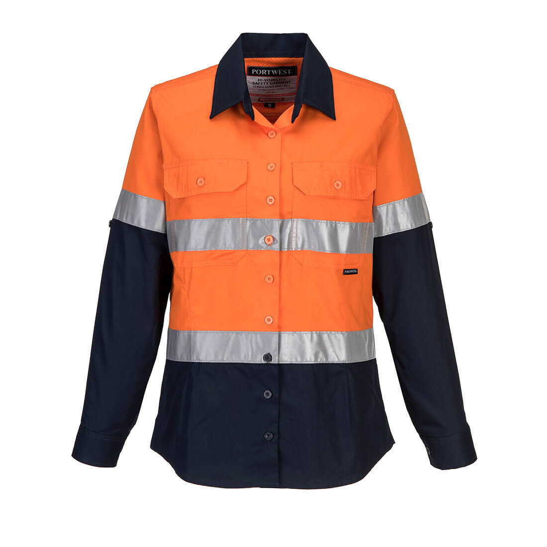 Portwest Ladies 2 Tone Lightweight Long Sleeve Shirt with Tape (ML808)