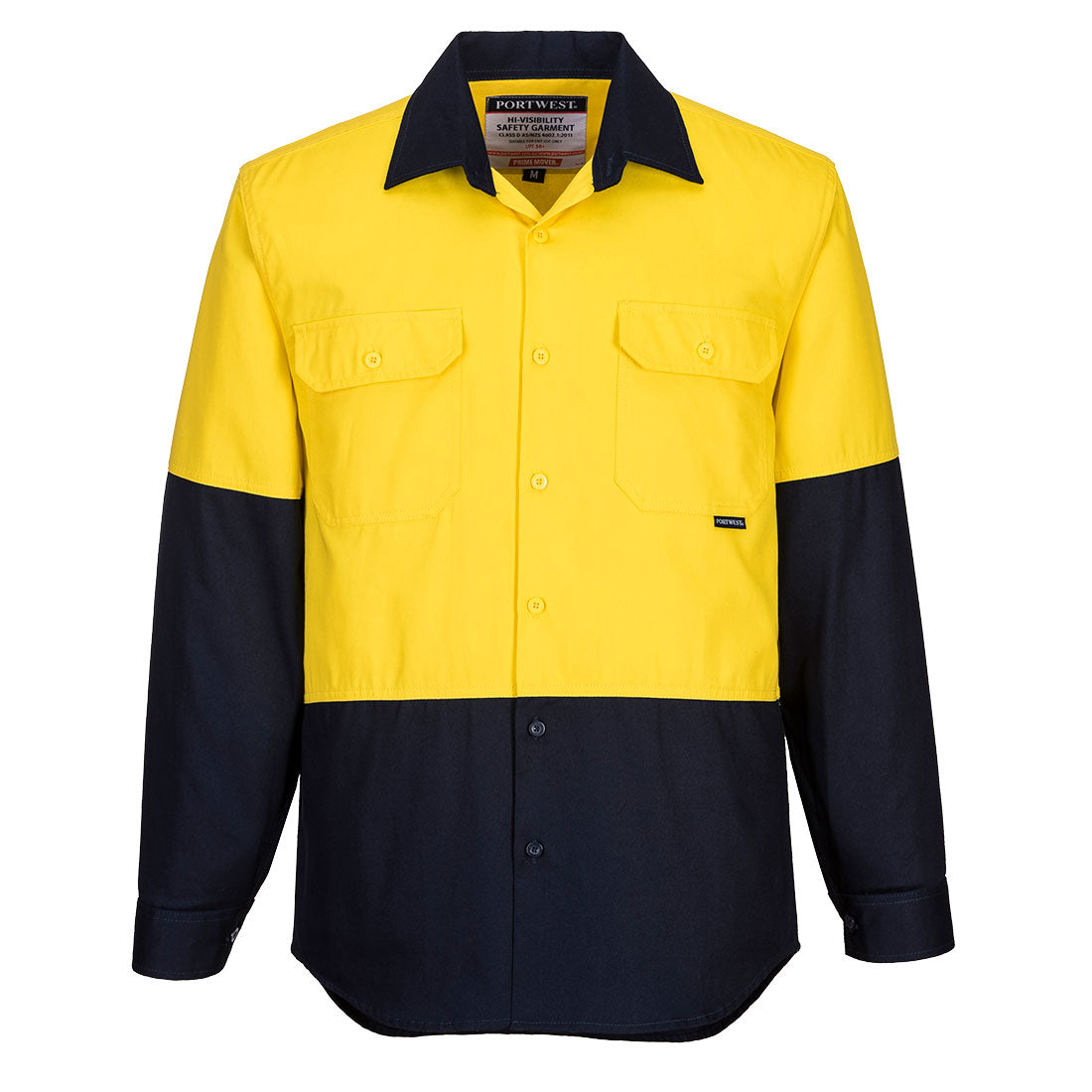 Portwest Hi-Vis Two Tone Regular Weight Long Sleeve Shirt	 (MS901)