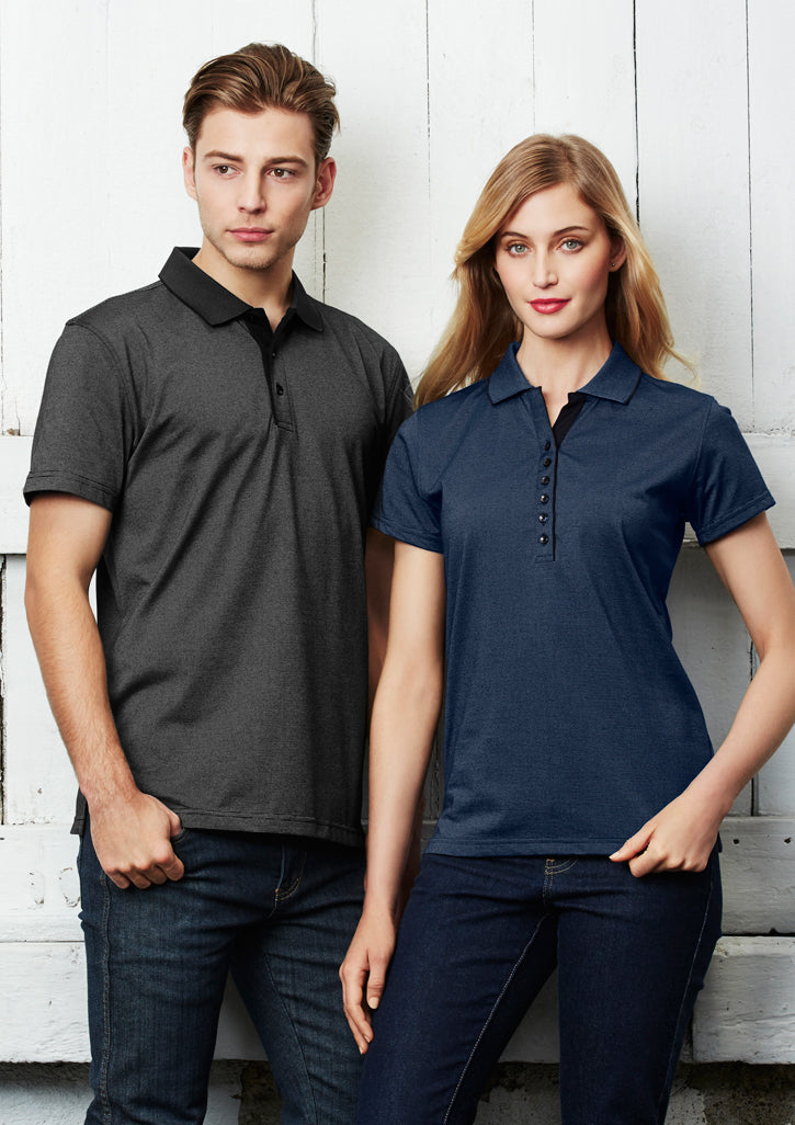 Biz Collection Womens Shadow Short Sleeve Polo (P501LS)