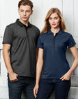 Biz Collection Womens Shadow Short Sleeve Polo (P501LS)