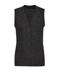 Biz Care Womens Button Front Knit Vest (CK961LV)