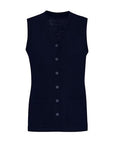 Biz Care Womens Button Front Knit Vest (CK961LV)