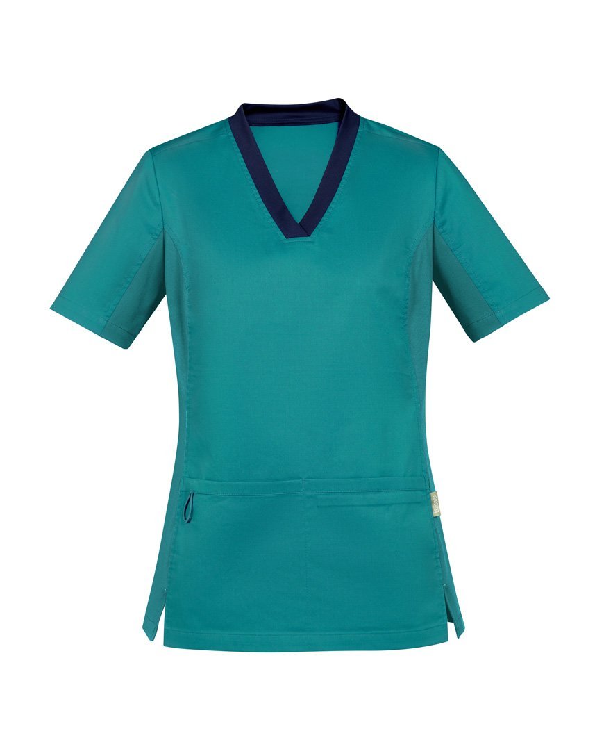 Biz Care Womens Riley Stretch Scrub Top- (CST043LS)