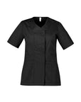 Biz Care Parks Womens Zip Front Crossover Scrub Top (CST240LS)