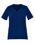 Biz Care Womens Avery Tailored Fit Round Neck Scrub Top (CST942LS)