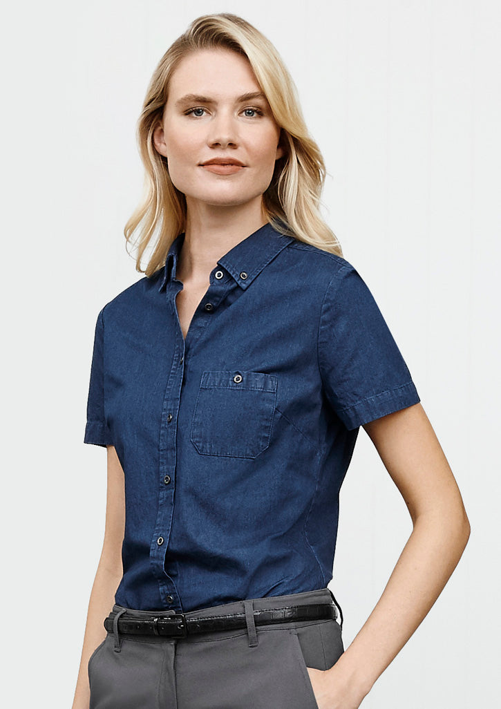 Biz Collection Womens Indie Short Sleeve Shirt-(S017LS)