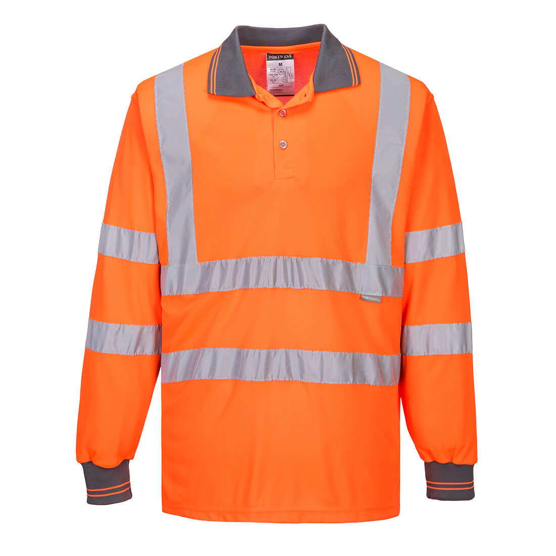 Portwest Hi-Vis Long Sleeved Polo (S277)