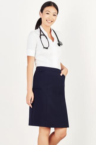 Biz Care Womens Comfort Waist Cargo Skirt (CL956LS)