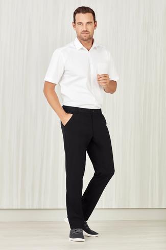 Biz Care Mens Comfort Waist Flat Front Pant (CL958ML)