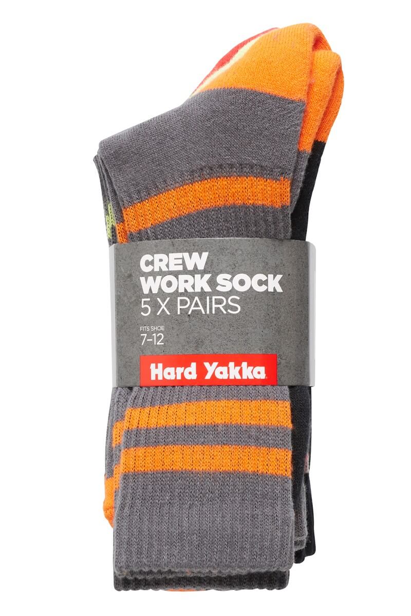 Hard Yakka Cotton Crew Work Socks 5 Pack (Y20035)