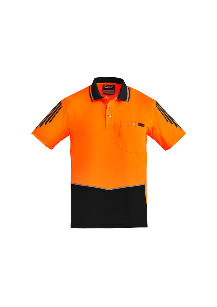 Syzmik Mens Hi Vis Flux Short Sleeve Polo- (ZH315)