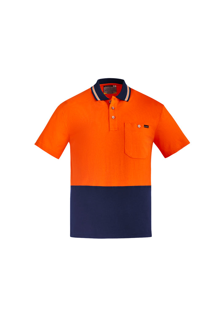 Syzmik Mens Hi Vis Cotton Short Sleeve Polo- (ZH435)