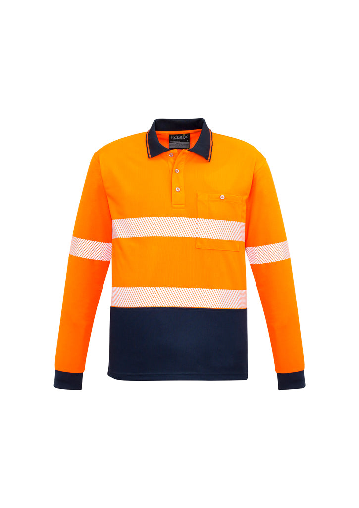 Syzmik Unisex Hi Vis Segmented L/S Polo - Hoop Taped (ZH530)