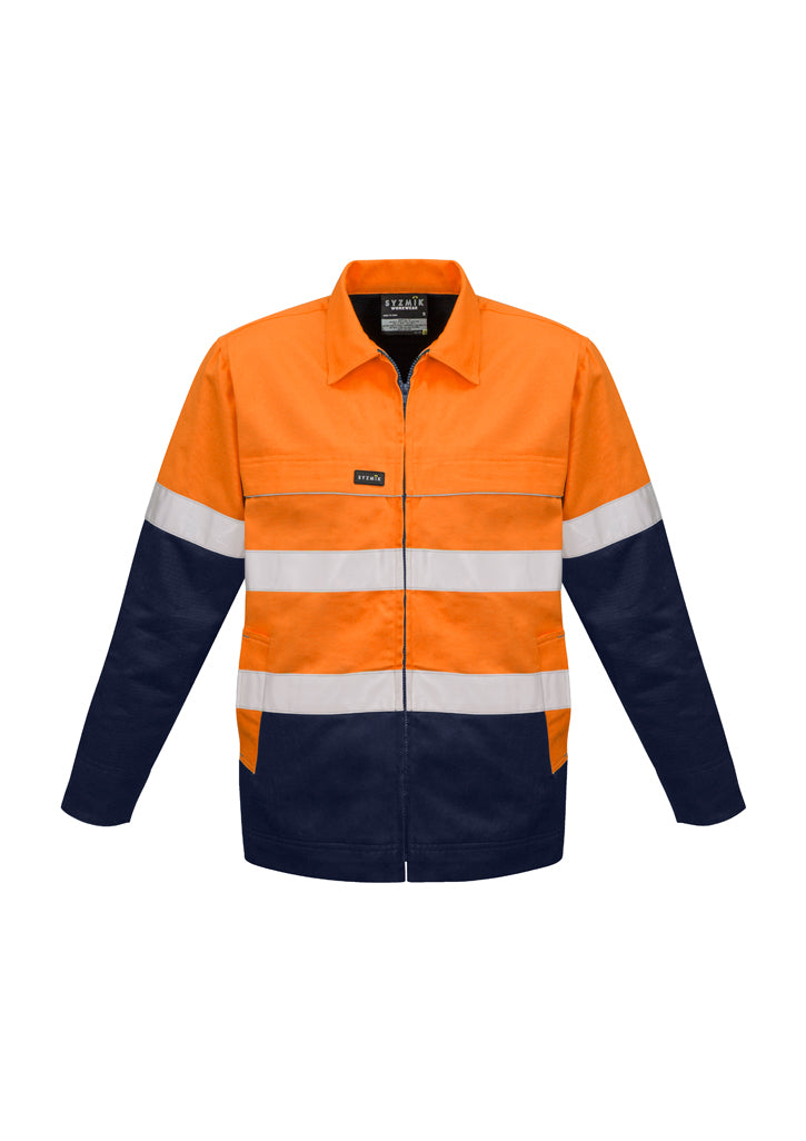 Syzmik Mens Hi Vis Cotton Drill Jacket- (ZJ590)