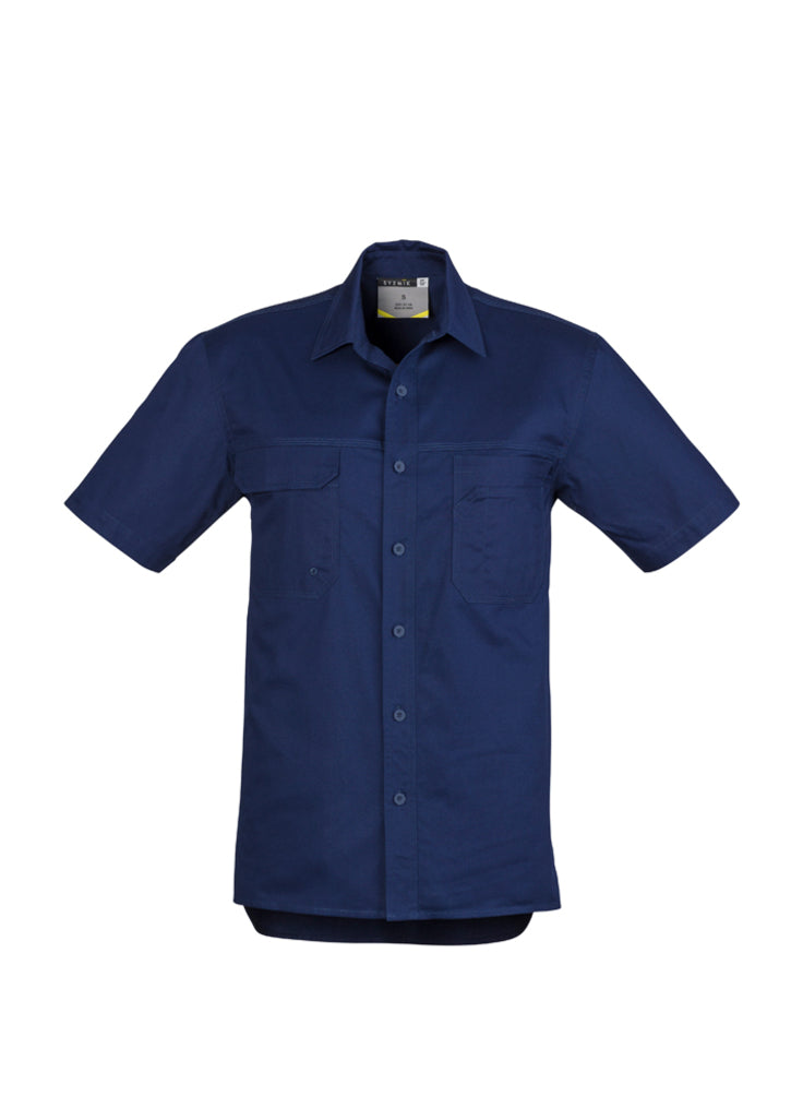 Syzmik Mens Light Weight Tradie S/S Shirt-(ZW120)