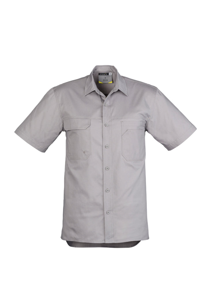 Syzmik Mens Light Weight Tradie S/S Shirt-(ZW120)