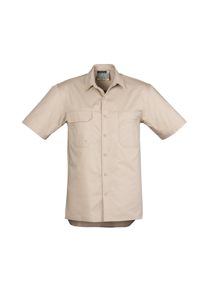 Syzmik Mens Light Weight Tradie S/S Shirt-(ZW120)