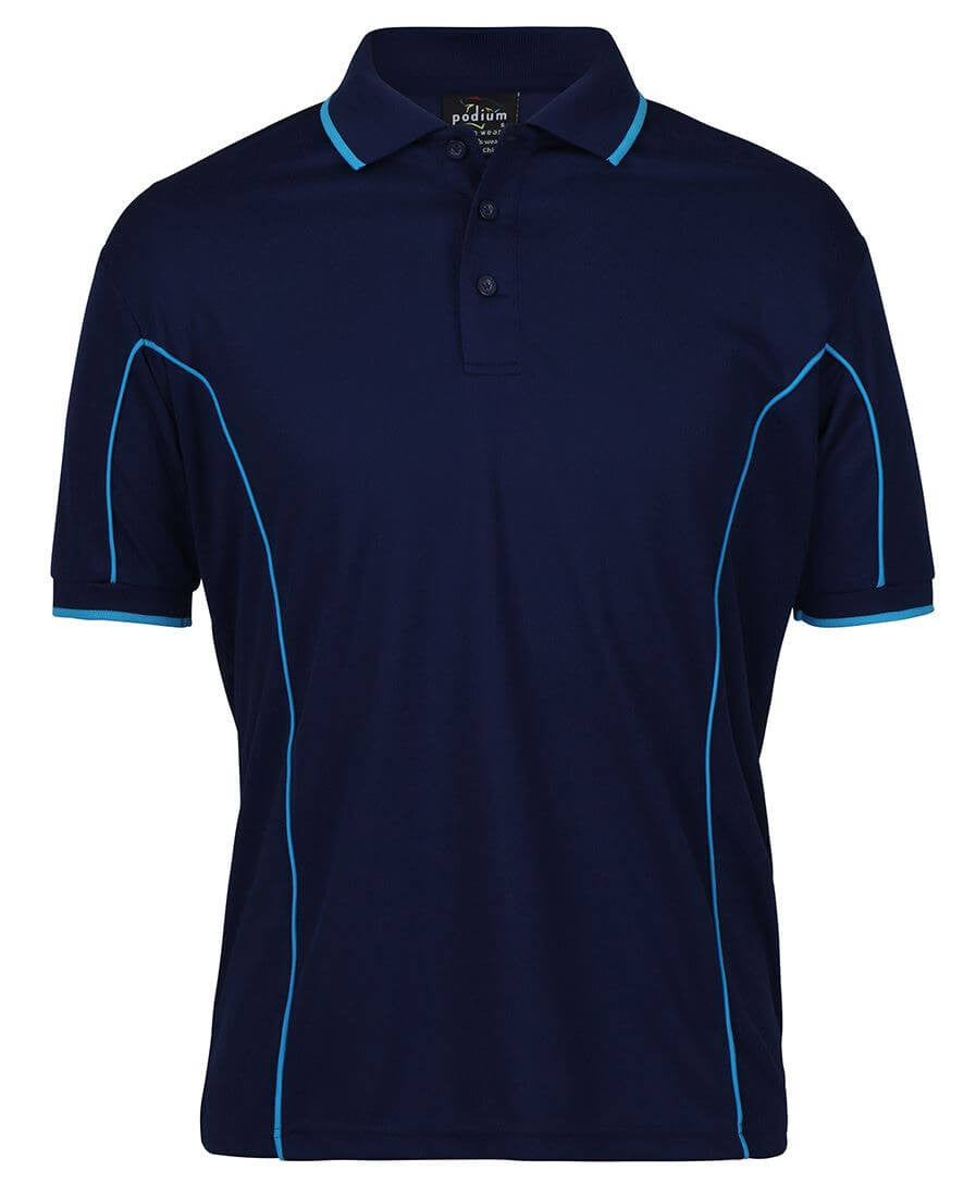 JB's Wear Adults Podium Short Sleeve Piping Polo 3rd (7PIP)