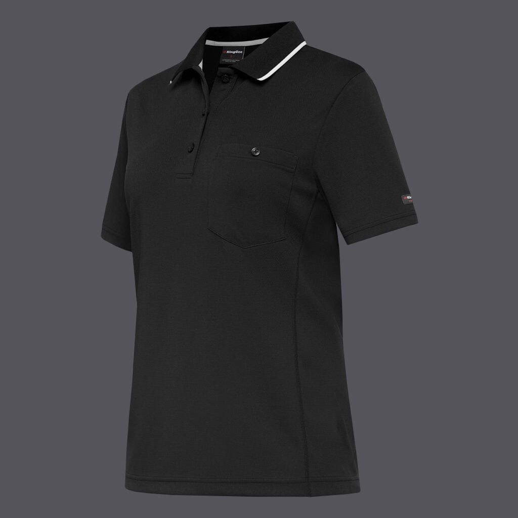 King Gee Workcool Women&#39;s Hyperfreeze Spliced Polo S/S (K44740)