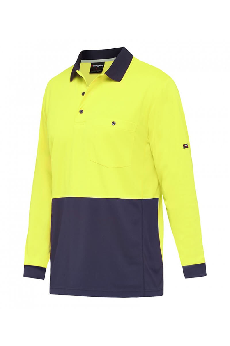 King Gee Hyperfreeze Spliced L/S Polo-(K54235)