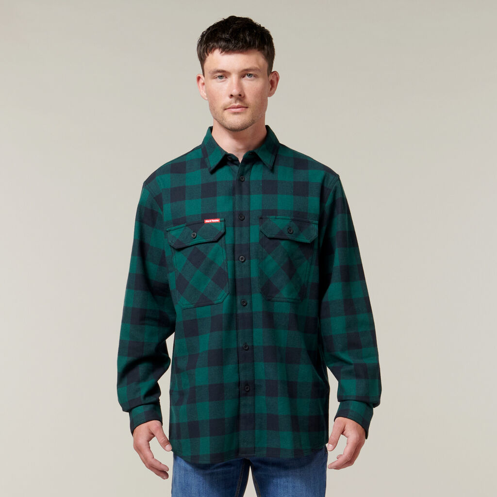 Hard Yakka Foundations Check Flannel Long Sleeve Shirt (Y07295)