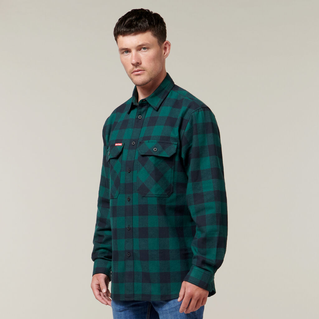 Hard Yakka Foundations Check Flannel Long Sleeve Shirt (Y07295)