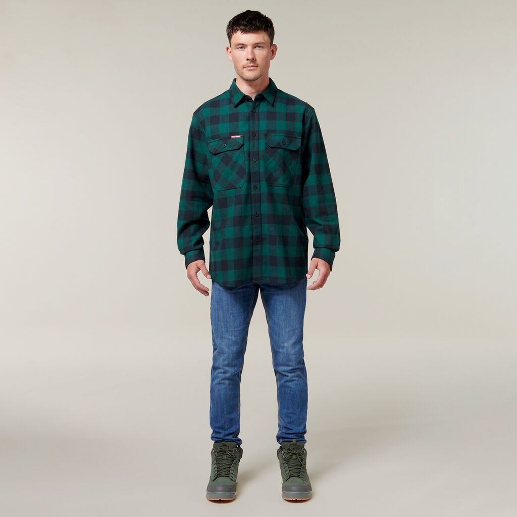 Hard Yakka Foundations Check Flannel Long Sleeve Shirt (Y07295)