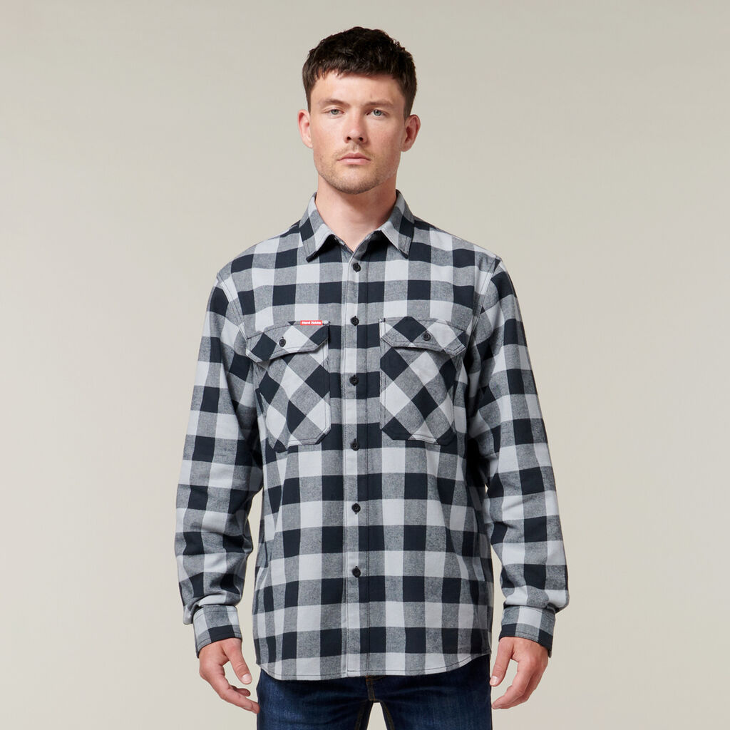 Hard Yakka Foundations Check Flannel Long Sleeve Shirt (Y07295)