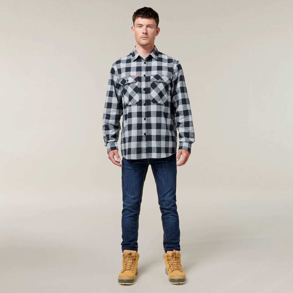 Hard Yakka Foundations Check Flannel Long Sleeve Shirt (Y07295)