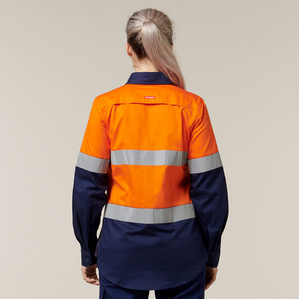 Hard Yakka L/Sl Hi Vis L/Weight 2 Tone Ventilated Shirt W/Tape (Y08805)